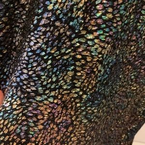 Lularoe Elegant Amelia in rainbow mermaid shimmer